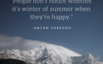 People don’t notice whether it’s winter of summer when they’re happy