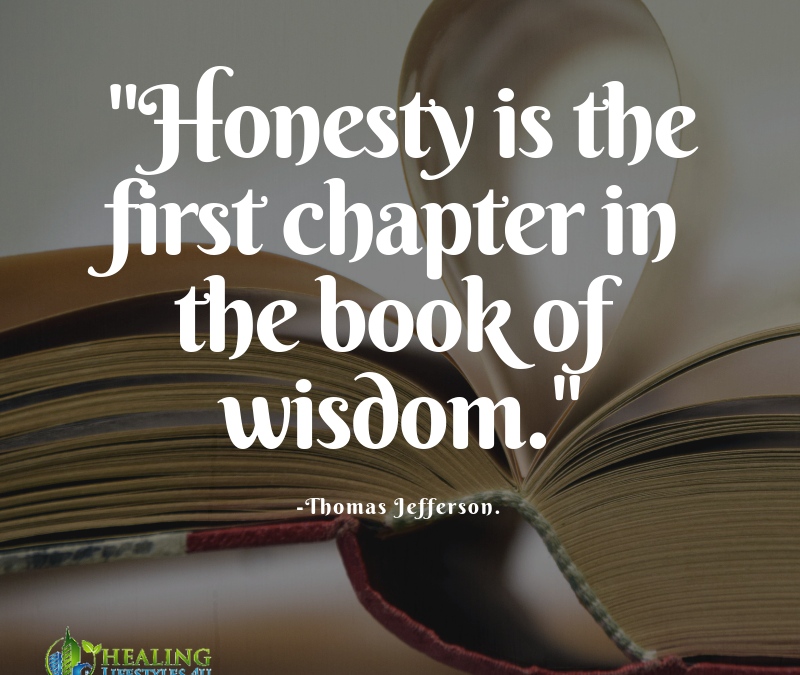 Honesty is the first chapter in the book of wisdom